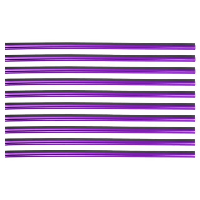 10 tiras decorativas para salida de aire acondicionado de coche, para la mayoría de salidas de ventilación, universales, PVC, decoración recta, accesorios interiores, color morado