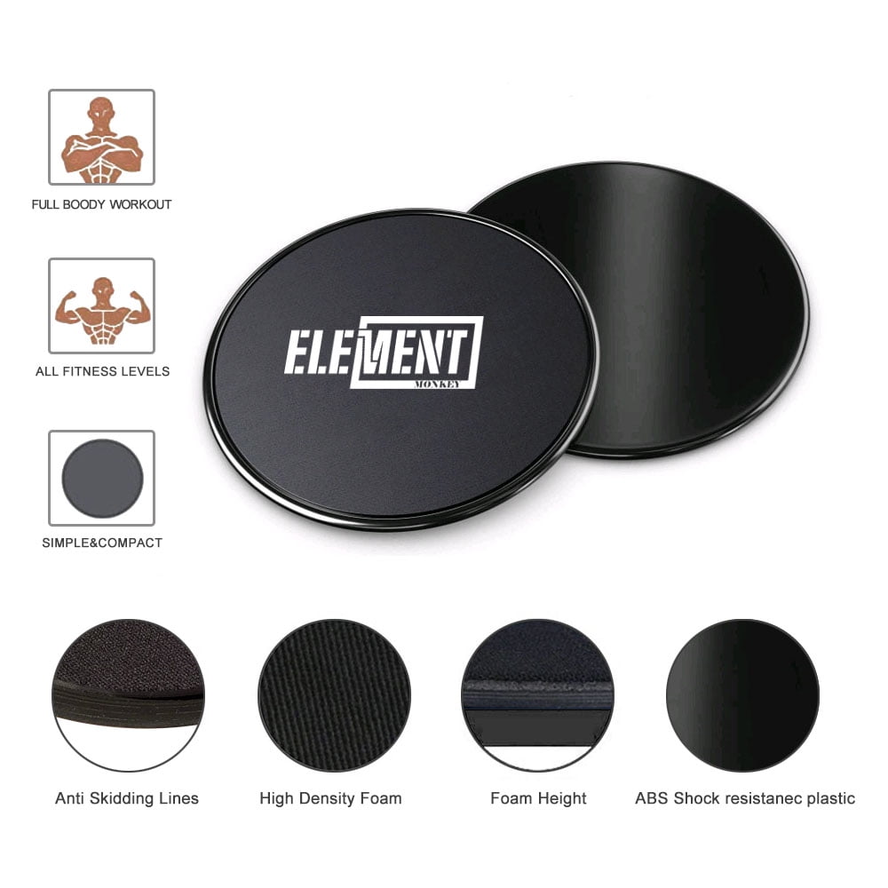Details about   Element Monkey Disc Core Sliders and 5 Exercise Resistance Loop Bands Bundle 