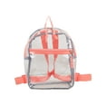 thumbnail image 4 of Eastsport Unisex Clear Mini Backpack, Peach Cluster, 4 of 6