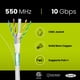 thumbnail image 2 of Truecable Cat6 Entierro Directo Blindado F/Utp 1000 Pies Resistente Al Agua Cmx Blanco 23 Awg Cobre Sólido Desnudo 550 Mhz Poe++ (4Ppoe) Cable Ethernet A Granel Con Certificación Etl, 2 of 5