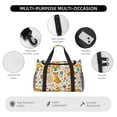 thumbnail image 4 of Fotbe Whimsical Fox Floral Garden Bolsa de Viaje con Estampado, Bolsa de Fin de Semana para Mujer con Compartimento para Zapatos, Bolsa de Gimnasio con Bolsillo Húmedo, 4 of 7