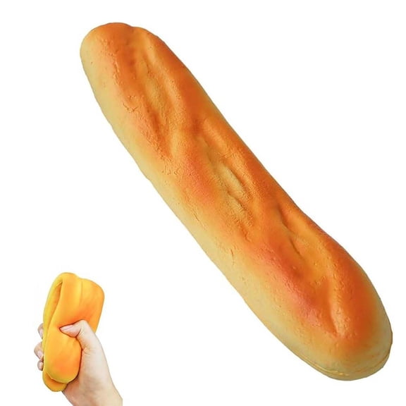 Taotanxi Lifelike Artificial French Baguette Bread, Fake Long Loaf Simulation Model Decompression Toys Pinch Slow Rebounds Soft Toys for Kitchen Window Display, Photo Props, and Party Decoration
