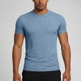 thumbnail image 2 of Gpaecead Mens Stretch Workout T Shirt Solid Short Sleeve Moisture Wicking Tee Shirt Quick Dry Running Fitness Gym Sport Casual Top E-Light Blue, 2 of 7