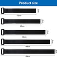 thumbnail image 3 of 10Pcs Nylon Reverse Buckle Hook and Loop Strap Reusable Cable Ties Cable Straps For Wire Organizer Fastener Tape 20/30/40cm Yellow 20x400mm 10Pcs, 3 of 6