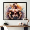 thumbnail image 1 of Designart art Mural Encadré Aérobic & Musculation, art Mural Encadré Aérobic & Musculation, Musculation Euphony I, Beige Grand art Mural Encadré Moderne Noir, 40x30 Pouces Cadre Noir, 1 of 5