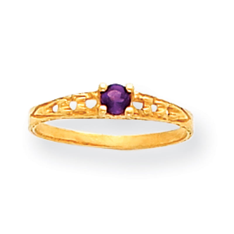 Sterling Silver with 14k 4.10Pink Amethyst Ring