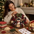 thumbnail image 5 of 3D Fabric Poke Wreath DIY Kit, Christmas Wreath DIY Kit for Adults (Penguin), 5 of 7