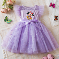 thumbnail image 1 of Robe Bébé Fille 2-6 Ans Mickey Minnie Mouse Princesse Jupe en Tulle Été Sans Manches Robe de Fête de Mariage pour Filles Été, 1 of 7
