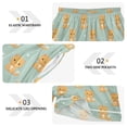 thumbnail image 3 of Women's Silk Pajama Shorts Cute Orange Cat Pajama Shorts Women's Casual Pajama Shorts with Pockets, 3 of 6