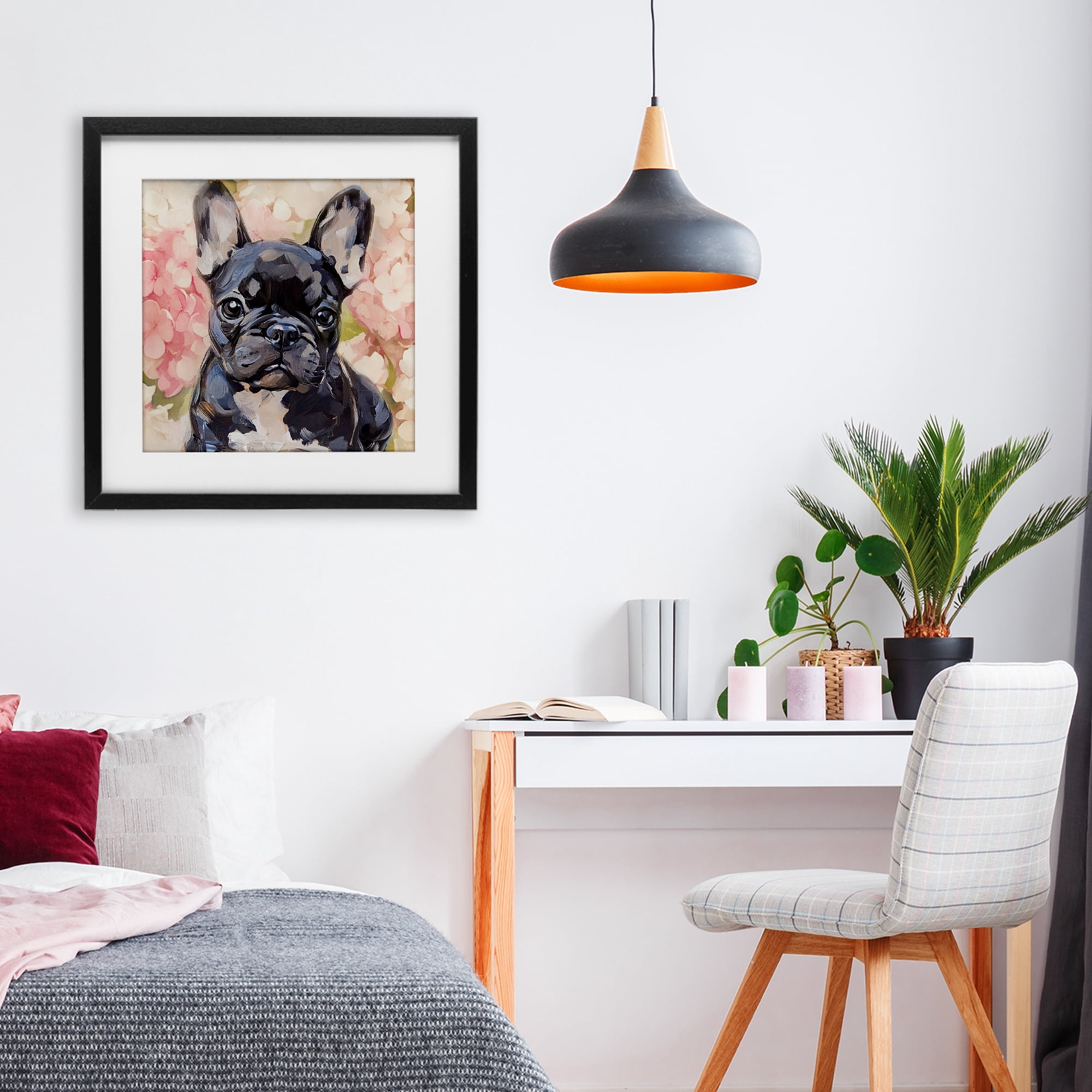 Stupell Industries Sweetest Little Bulldog Black Framed Print Under Glass, design by Tina LeCour