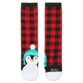 thumbnail image 2 of MeMoi Women's Foot Pet Penguin Cozy Buffalo Plaid Crew Socks - Mens - Male, 2 of 5
