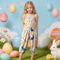 thumbnail image 2 of Ymyiu Girls Summer Jumpsuit Girls Jumpsuit Kids Flutter Sleeve Belted Wide Leg Romper One Piece Summer Outfits Size 7-8 Years(Light Yellow, 7-8 Years), 2 of 7