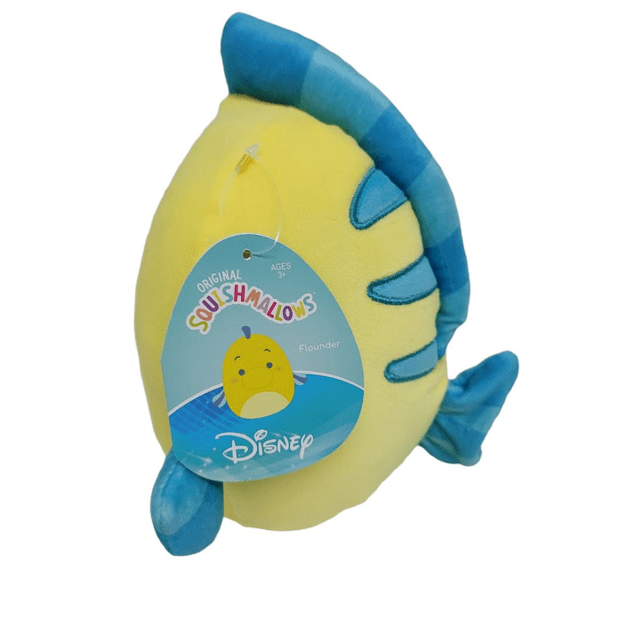Squishmallows Official Kellytoys Plush 5 Inch Flounder the Fish from Disney's The Little Mermaid Ultimate Soft Stuffed Toy