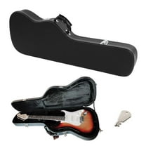 Wqmh Electric Guitar Hard Case, Wooden Hard-Shell Protective Carrying Case for KST/TL Model 39-Inch Electric Guitar with Lock Latch Padding, Black