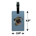 thumbnail image 5 of Pug Dog Butterflies Selfie Rectangle Leather Luggage Card Suitcase Carry-On ID Tag, 5 of 8