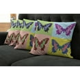 thumbnail image 2 of Ambesonne Butterfly Throw Pillow Cover 4 Pack, Pop Art Swallowtail, 20", Multicolor, 2 of 6