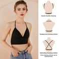 thumbnail image 2 of AYYUFE 3PCS Women Bra Thin Ice Silk Beauty Back Pure Color Halter Neck Invisible Bra Wireless Good Breathability High Elasticity Anti-snagging Backless Dress Matching Lady Bra Apricot, 2 of 7