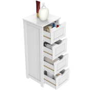4 Drawers Bathroom Cabinet for Hygiene Items/Toiletries/Medications White