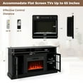 thumbnail image 3 of Giantex 58" Fireplace TV Stand for 65" TV, Media Entertainment Center w/ Electric Fireplace, LED Lights, TV Console Table, Black, 3 of 7
