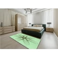 thumbnail image 5 of Ahgly Company Machine Washable Indoor Rectangle Transitional Mint Green Area Rugs, 5' x 8', 5 of 7