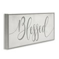 thumbnail image 3 of Stupell Industries Soft Grey Blessed Typography Religious Painting Gray Framed Art Print Wall Art, 24 x 10, 3 of 9