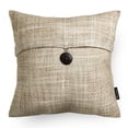 thumbnail image 3 of Phantoscope Designer's Choice Linen Trimmed Button Bundle Decorative Throw Pillow, 18" x 18", Beige, 2 Pack, 3 of 3