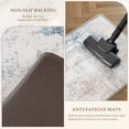 thumbnail image 4 of BERTHMEER Kitchen Rugs for Floor 2 Piece, 17.3"x30"+17.3"x47" Anti Fatigue Waterproof Beige and Blue Kitchen Mats, Non Slip Comfort Standing Mat Rug for Home, Sink, Laundry, Beige and Blue, 4 of 10