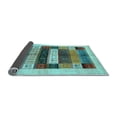 thumbnail image 2 of Ahgly Company Indoor Round Abstract Light Blue Contemporary Area Rugs, 7' Round, 2 of 4