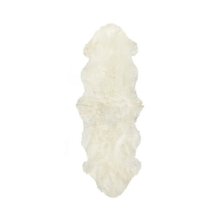 

14 X 14 X 11 White Short-Hair Sheepskin Floor Cushion