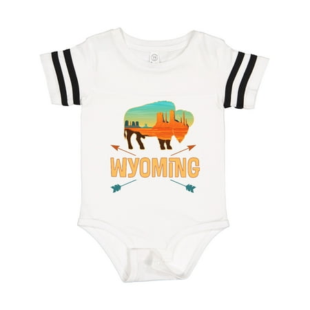 

Inktastic Wyoming Vacation Buffalo Silhouette Gift Baby Boy or Baby Girl Bodysuit