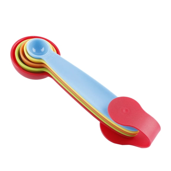 IBASETOY 5pcs Colorful Plastic Measuring Spoons Set Kitchen Baking Tools in Various Sizes