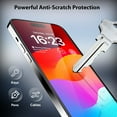 thumbnail image 5 of Venoro 3Pcs for iPhone 15 Pro Max/15 Pro/15 Plus/15 Tempered Glass Screen and Lens Protector, Clear, 5 of 13