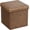Coffee Brown, variant on Small Storage Ottoman, Folding Ottoman Cube, 15 x 15 x 15 Inches, Footstool, Footrest, 11 Gal. (43 L), Velvet Surface, for Bedroom, Living Room, Dorm, Cream White ULSF227W01