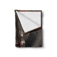 thumbnail image 2 of Fantasy World Soft Flannel Fleece Throw Blanket, Knight with Wings Feathers Angel Devil Moon Fantasy Night Illustration, Cozy Plush for Indoor and Outdoor Use, 50" x 70", Yellow Brown, by Ambesonne, 2 of 6