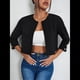thumbnail image 5 of Chaquetas Casuales para Mujer, Chaqueta Corta con Abertura Frontal Negro XXL, 5 of 8