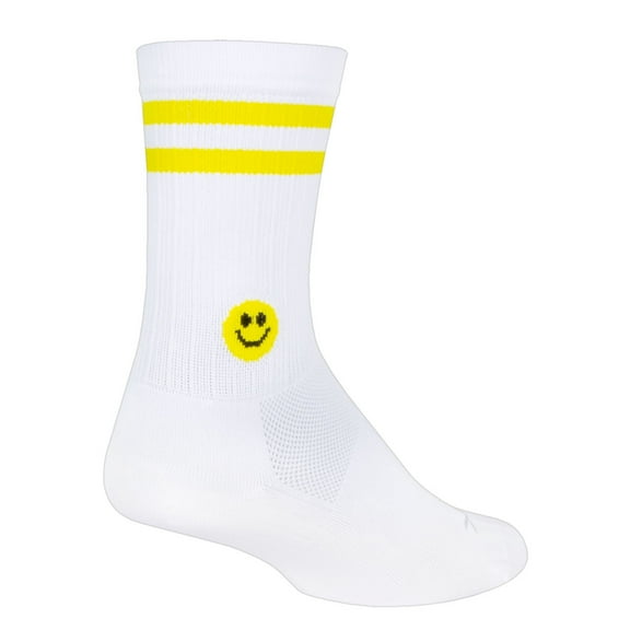 SockGuy SGX Smiley Socks - 6 inch, White/Yellow, Large/X-Large