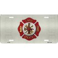 thumbnail image 1 of Fire Fighter Logo Metal License Plate, 1 of 2