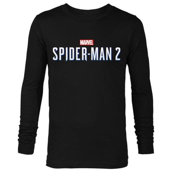Marvel Spider-Man 2 Game Logo - Long Sleeve T-Shirt for Men – Customized-Black