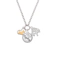 thumbnail image 2 of Delight Jewelry Two-tone Scottie Dog Silhouette Heart Let Things Go Fall Zoey Charm Necklace, 28", 2 of 4