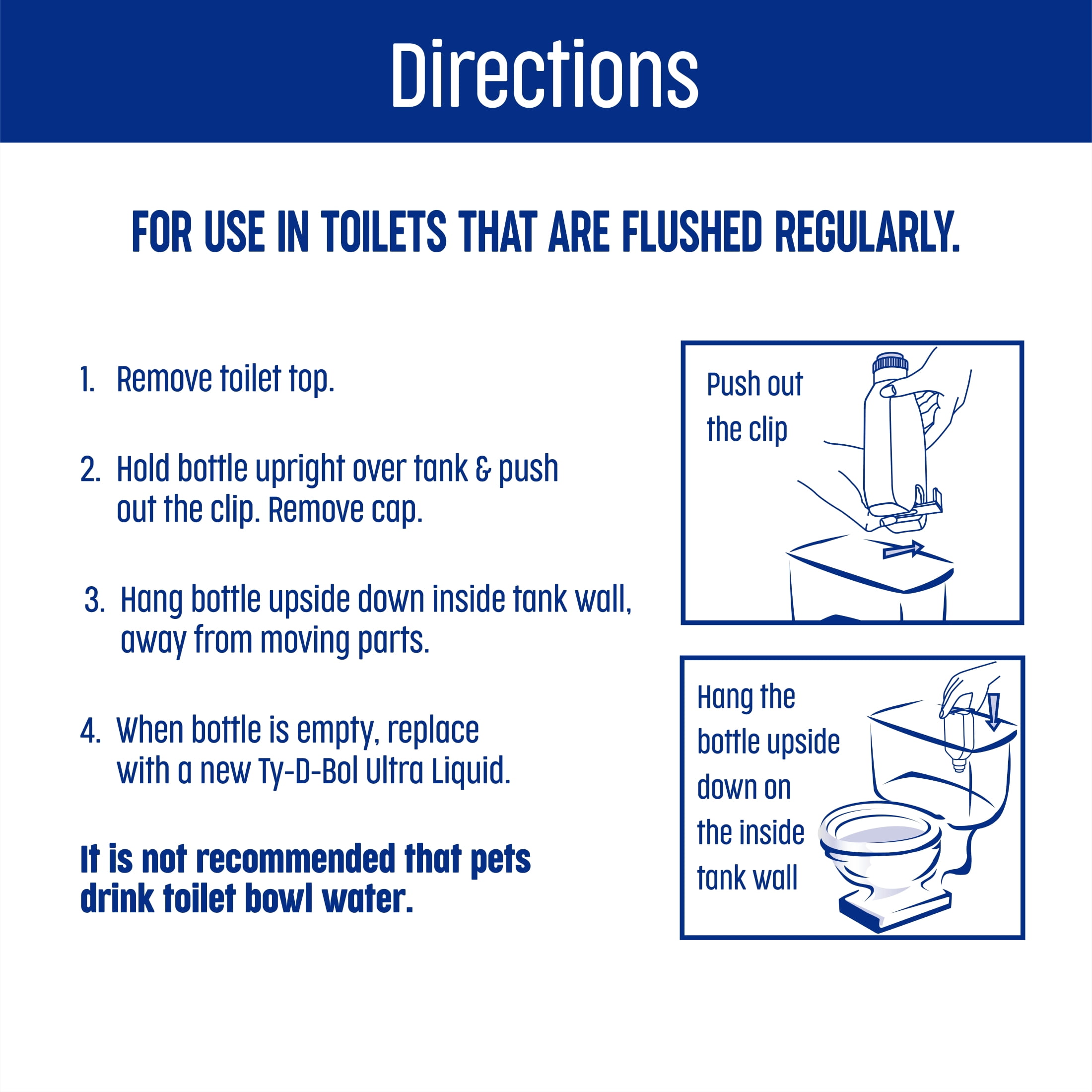 (2 pack) Ty-D-Bol Ultra Borax Booster, In Tank Automatic Toilet Bowl Cleaner Liquid, 12 fl oz