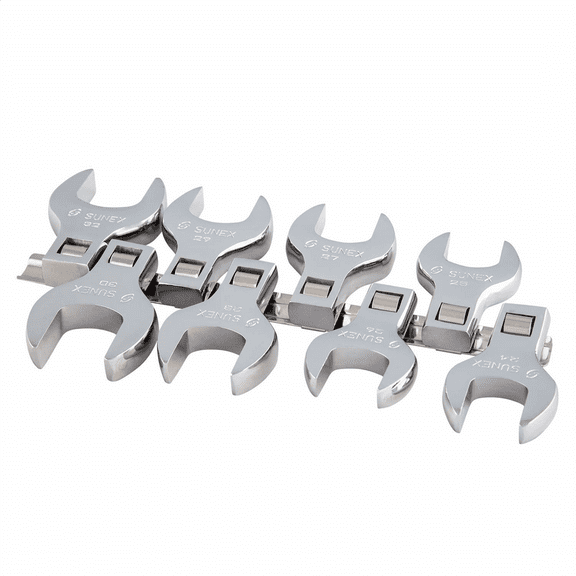 Sunex 8 Pc. 1/2" Dr. Jumbo Metric Crowfoot Wrench Set