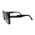 thumbnail image 3 of Womens 90s Designer Rectangle Butterfly Inset Lens Diva Sunglasses Black Smoke, 3 of 4