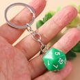 thumbnail image 4 of Mosey 20-sided Dice Keychain Stainless Steel Dice Keychain 20 Number Curved Polished Chain Geometric Diy Pendant, 4 of 7