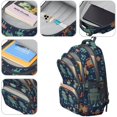 thumbnail image 3 of Robot and Gears Blue Pattern Backpack for School, Cute School Bag with Adjustable Shoulder Straps and Padded Back, 16.9"x12.6"x5.9", 3 of 4