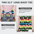 thumbnail image 6 of Pioneer Flower Floral Print Pattern Apron for Women and Men, Cotton Linen Waterproof with Pockets, Adjustable, 33x27 Inch for Kitchen, Gardening, BBQ, Salon, 6 of 6