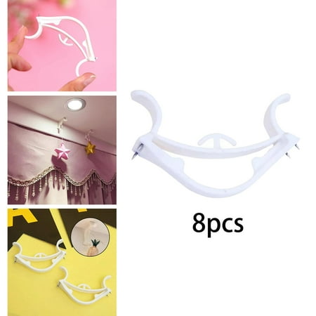 

8 Pieces Utility Hooks Wall Mounted Multi Purpose Corner Hooks Balloon Clips Holder Reusable Wall Elastic Hook Balloon Arch Hanger