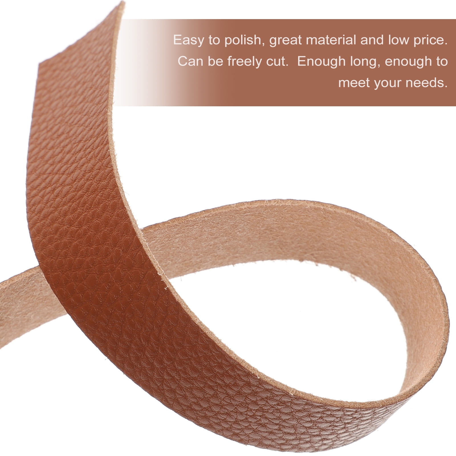 VILLCASE 1 Roll Flat Leather Strap for Arts and Crafts Skin Tape for  Clothes Leather Leash Leather Material Leather Strips DIY Leather Strip