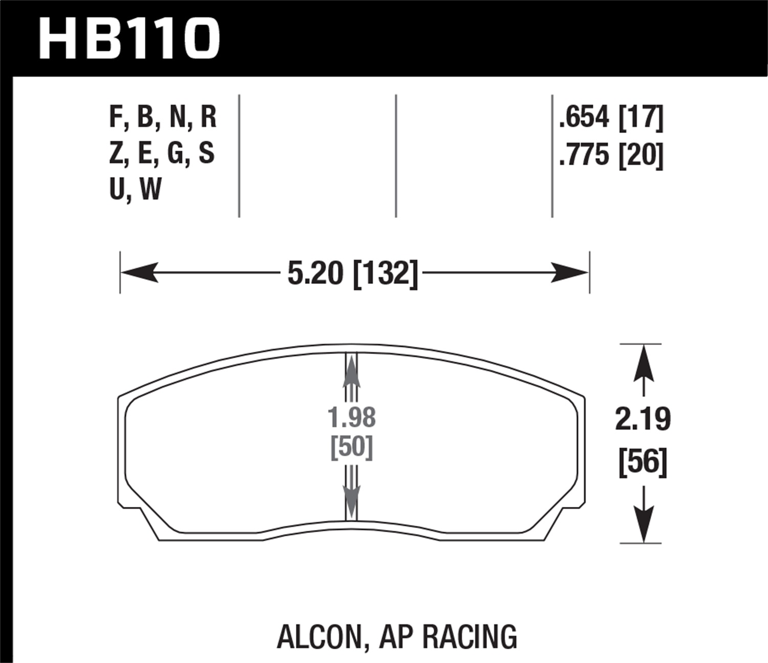 Hawk Performance HB247Q.575 Motorsports Brake Pads