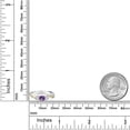 thumbnail image 6 of Gem Stone King 925 Silver and 10K Yellow Gold Purple Amethyst White Created Sapphire and White Lab Grown Diamond 3 Stone Engagement Ring for Women (0.54 Cttw, February Birthstone, Size 9), 6 of 6