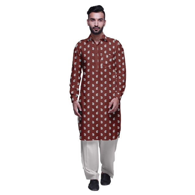 Atasi Chemise de Pyjama Classique avec Col et Poche avant en Rayonne pour Garçons